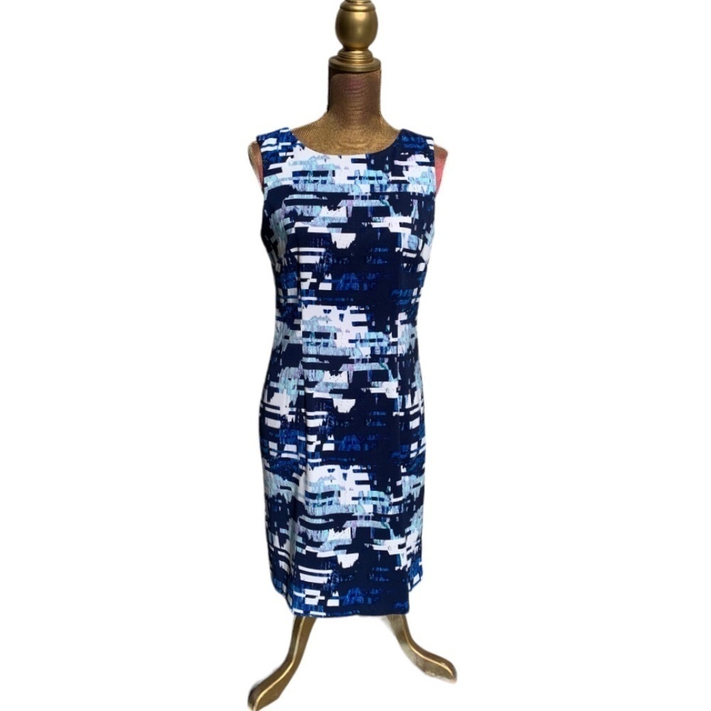 Mario Serrani Italy Sleeveless Sheath Dress Size 8